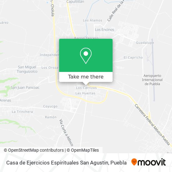 Mapa de Casa de Ejercicios Espirituales San Agustin