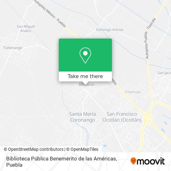 Mapa de Biblioteca Pública Benemérito de las Américas