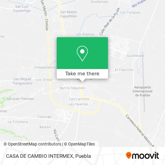 CASA DE CAMBIO INTERMEX map
