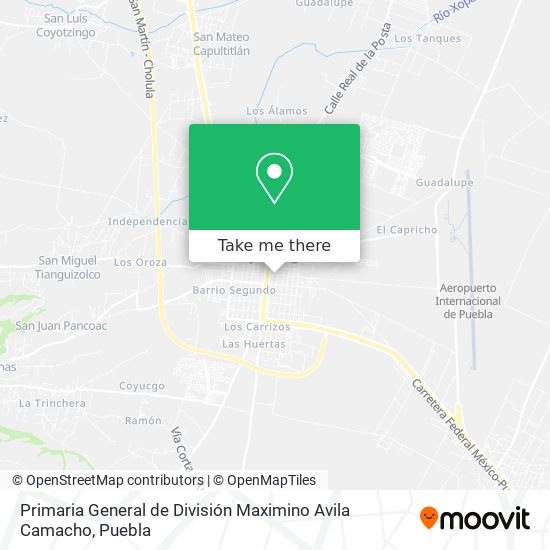 Primaria General de División Maximino Avila Camacho map