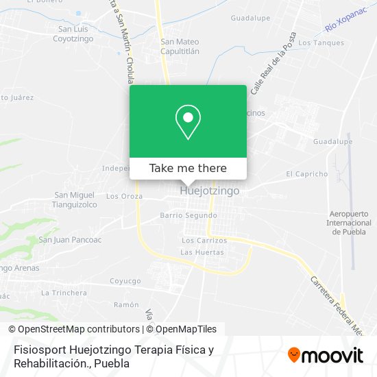 Fisiosport Huejotzingo Terapia Física y Rehabilitación. map