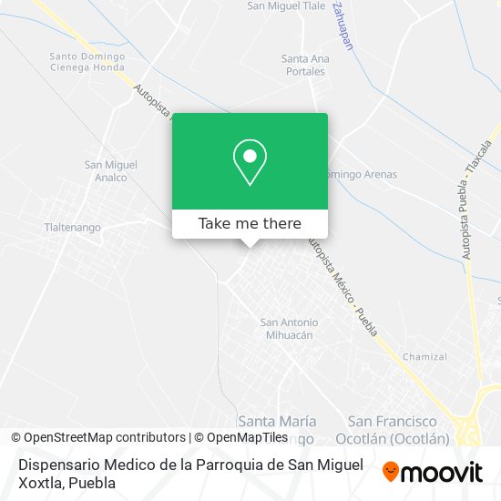 Dispensario Medico de la Parroquia de San Miguel Xoxtla map