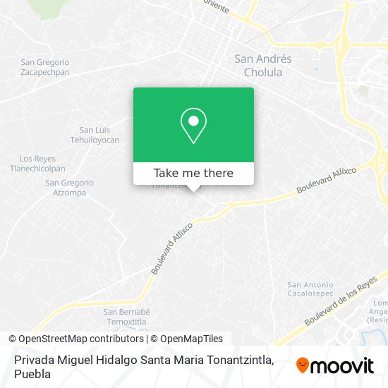 Mapa de Privada Miguel Hidalgo Santa Maria Tonantzintla