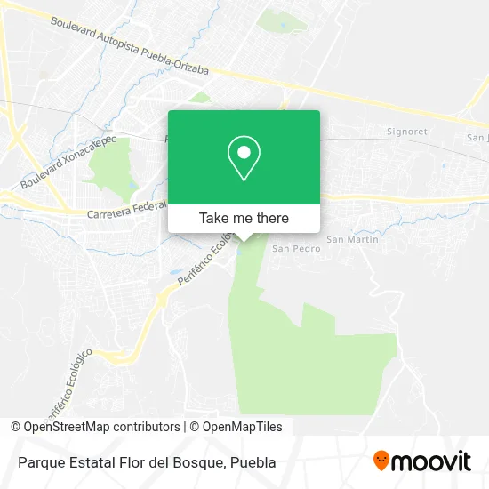 Parque Estatal Flor del Bosque map