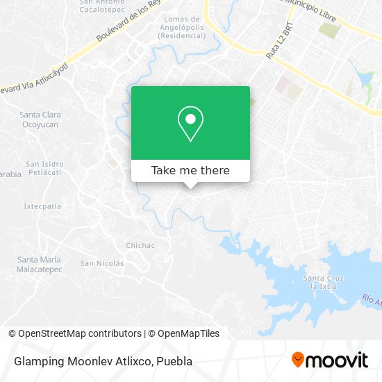 Mapa de Glamping Moonlev Atlixco