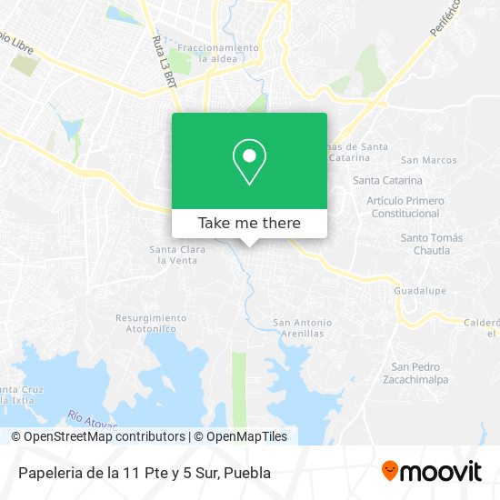 Papeleria de la 11 Pte y 5 Sur map