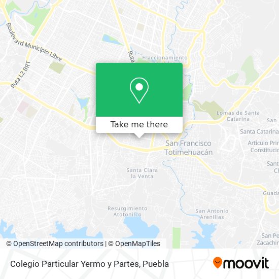 Colegio Particular Yermo y Partes map