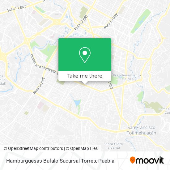 Mapa de Hamburguesas Bufalo Sucursal Torres