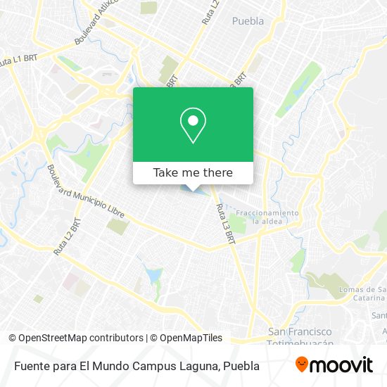 Fuente para El Mundo Campus Laguna map