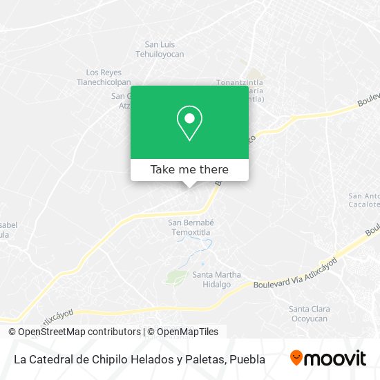 La Catedral de Chipilo Helados y Paletas map