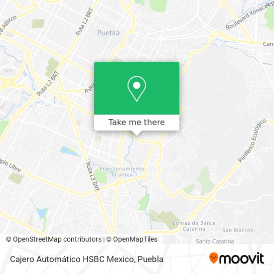 Mapa de Cajero Automático HSBC Mexico