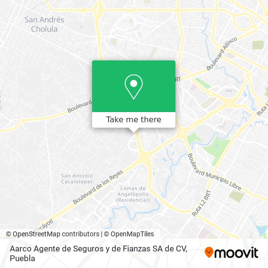 Aarco Agente de Seguros y de Fianzas SA de CV map