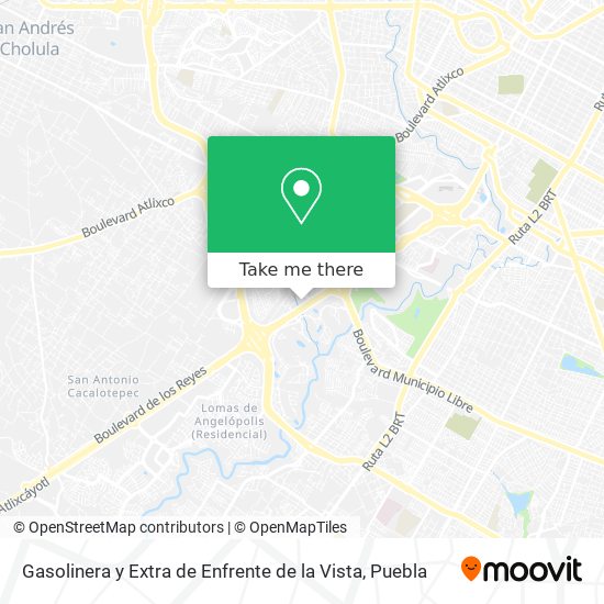 Gasolinera y Extra de Enfrente de la Vista map