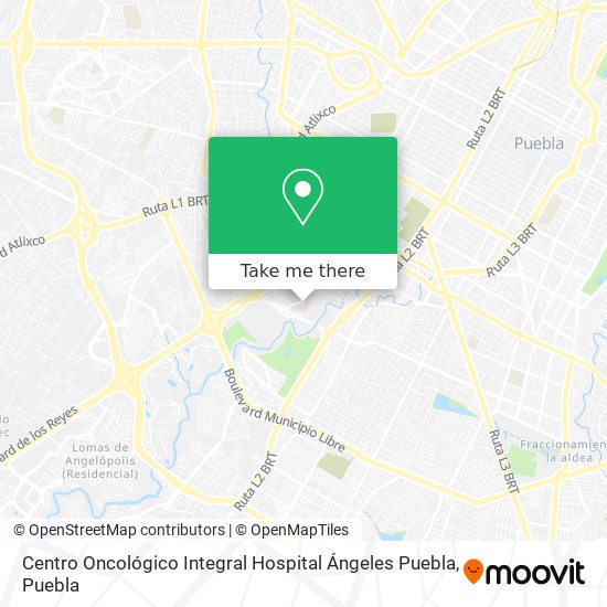 Centro Oncológico Integral Hospital Ángeles Puebla map