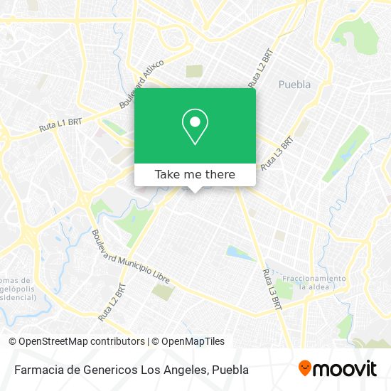 Mapa de Farmacia de Genericos Los Angeles