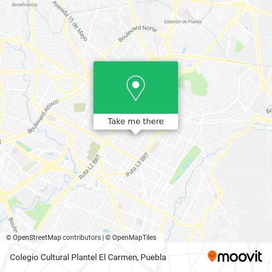 Mapa de Colegio Cultural Plantel El Carmen