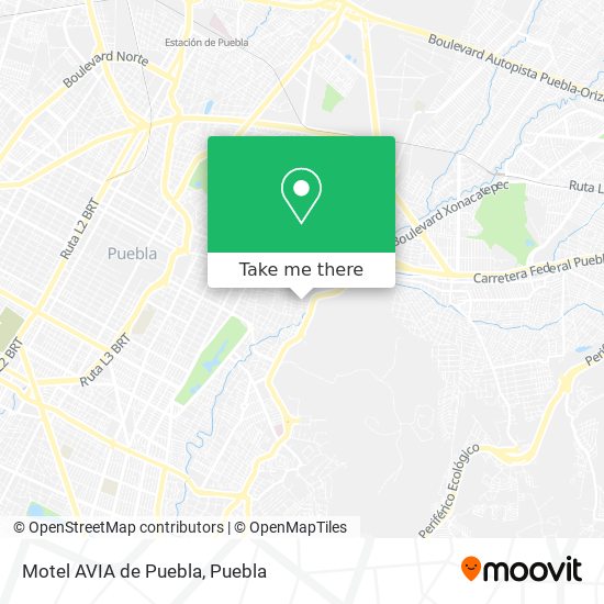 Motel AVIA de Puebla map