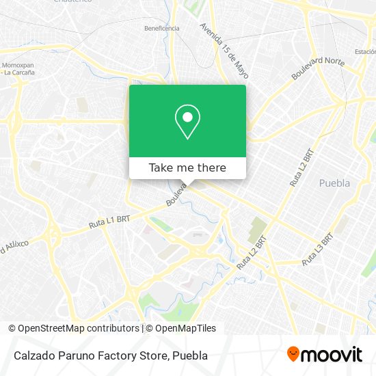 Mapa de Calzado Paruno Factory Store