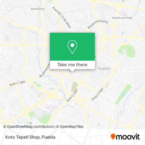 Mapa de Koto Tepetl Shop