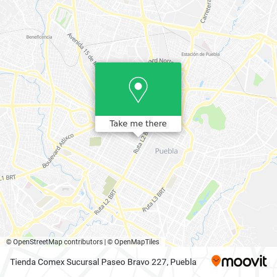 Mapa de Tienda Comex Sucursal Paseo Bravo 227