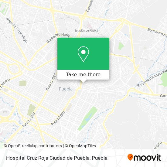 Hospital Cruz Roja Ciudad de Puebla map