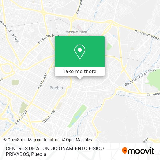 CENTROS DE ACONDICIONAMIENTO FISICO PRIVADOS map