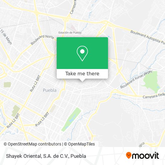 Mapa de Shayek Oriental, S.A. de C.V.