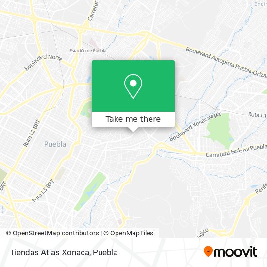 Tiendas Atlas Xonaca map