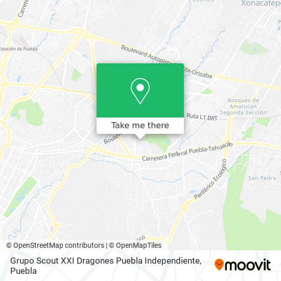 Grupo Scout XXI Dragones Puebla Independiente map