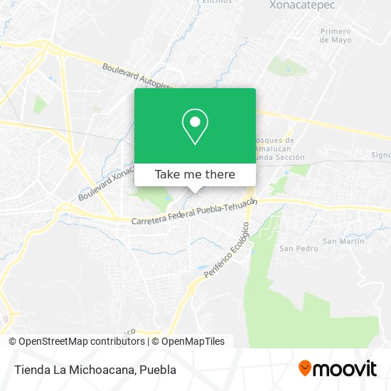 Mapa de Tienda La Michoacana