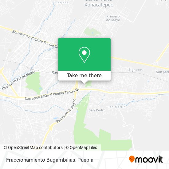 Fraccionamiento Bugambilias map