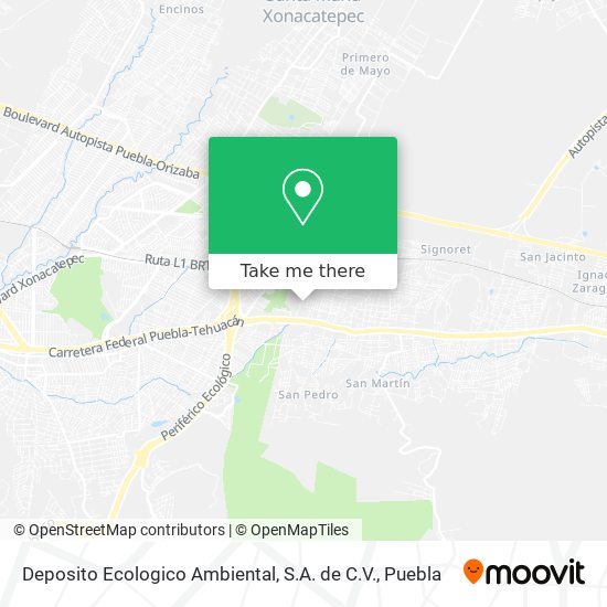 Mapa de Deposito Ecologico Ambiental, S.A. de C.V.