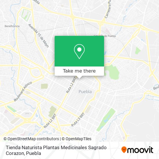 Mapa de Tienda Naturista Plantas Medicinales Sagrado Corazon