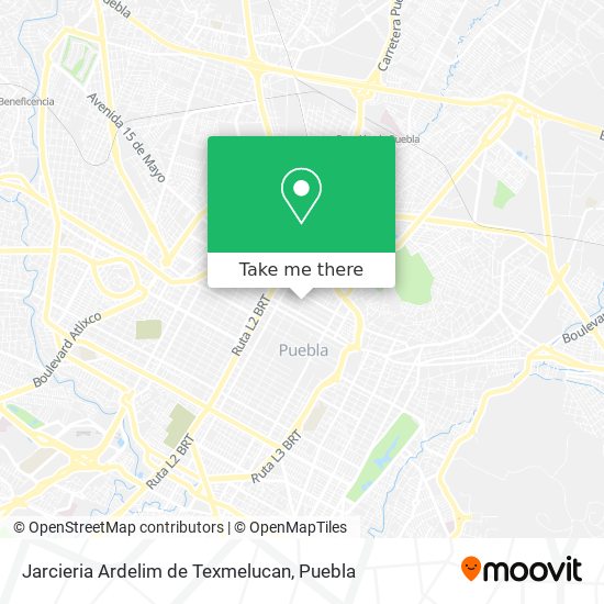 Jarcieria Ardelim de Texmelucan map