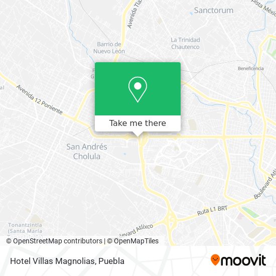 Mapa de Hotel Villas Magnolias