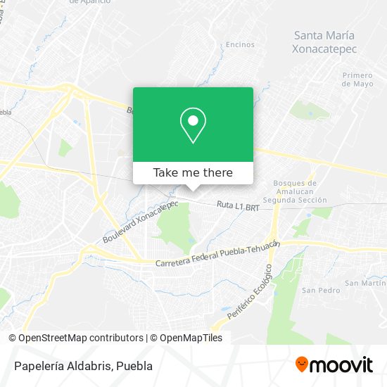 Papelería Aldabris map