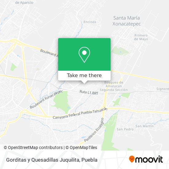 Gorditas y Quesadillas Juquilita map