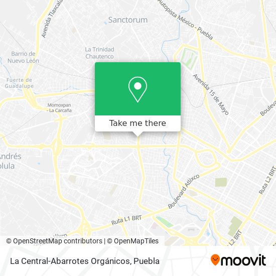 Mapa de La Central-Abarrotes Orgánicos