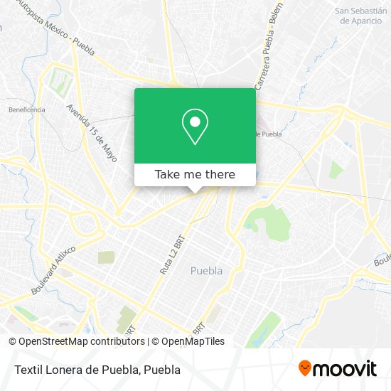 Textil Lonera de Puebla map