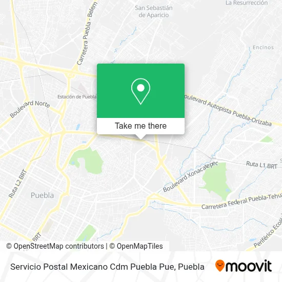 Servicio Postal Mexicano Cdm Puebla Pue map