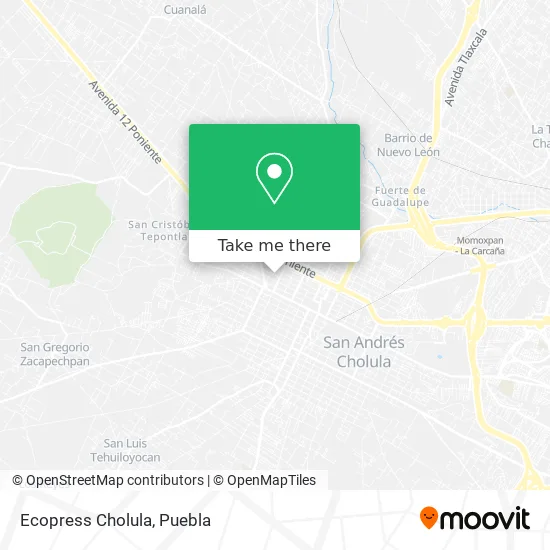 Ecopress Cholula map
