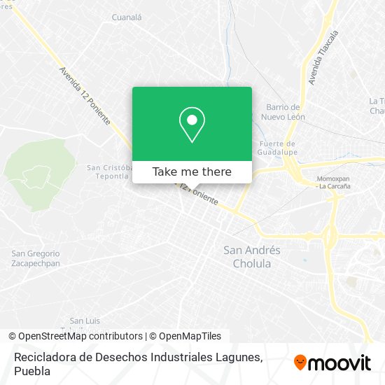 Recicladora de Desechos Industriales Lagunes map