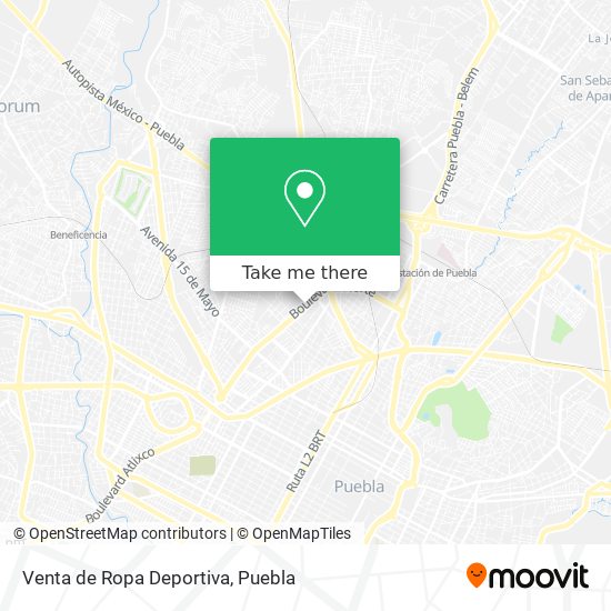 Mapa de Venta de Ropa Deportiva