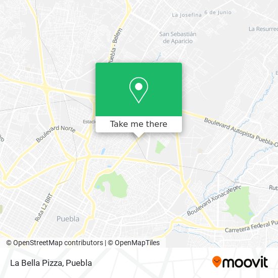 Mapa de La Bella Pizza