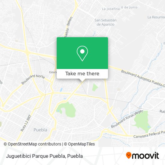 Juguetibici Parque Puebla map