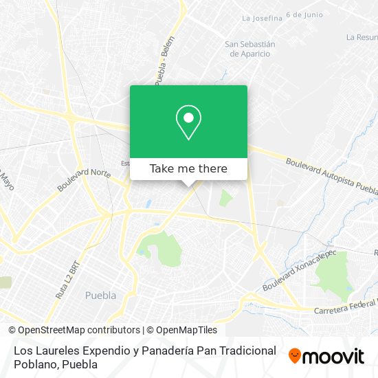 Mapa de Los Laureles Expendio y Panadería Pan Tradicional Poblano