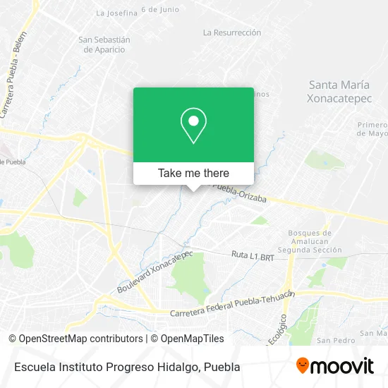 Escuela Instituto Progreso Hidalgo map