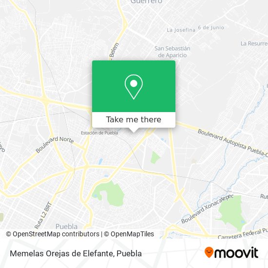 Mapa de Memelas Orejas de Elefante