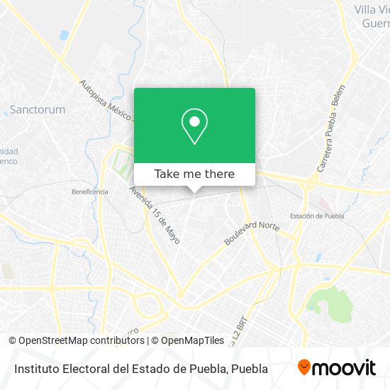 Mapa de Instituto Electoral del Estado de Puebla