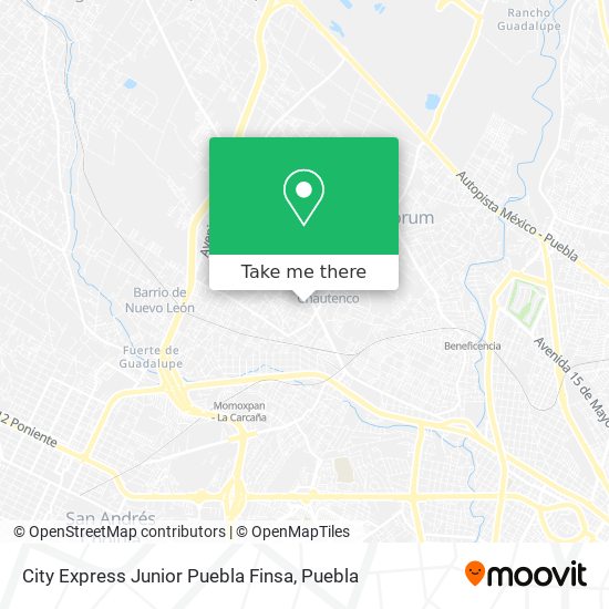 Mapa de City Express Junior Puebla Finsa
